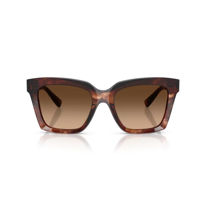 Dolce & Gabbana DG4498 Sunglasses Dark Red Havana Frame with Brown Gradient Lens