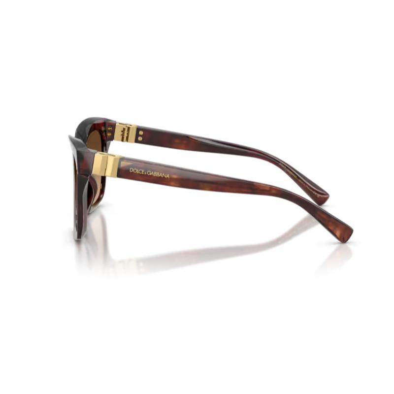 Dolce & Gabbana DG4498 Sunglasses Dark Red Havana Frame with Brown Gradient Lens