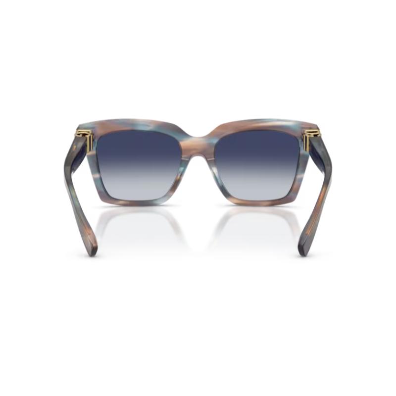 Dolce & Gabbana DG4498 Sunglasses Striped Blue Frame with Grey Gradient Lens