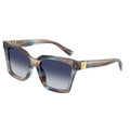 Dolce & Gabbana DG4498 Sunglasses Striped Blue Frame with Grey Gradient Lens