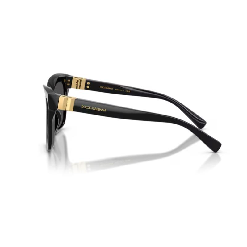Dolce & Gabbana DG4498 Sunglasses Black Frame with Dark Grey Lens