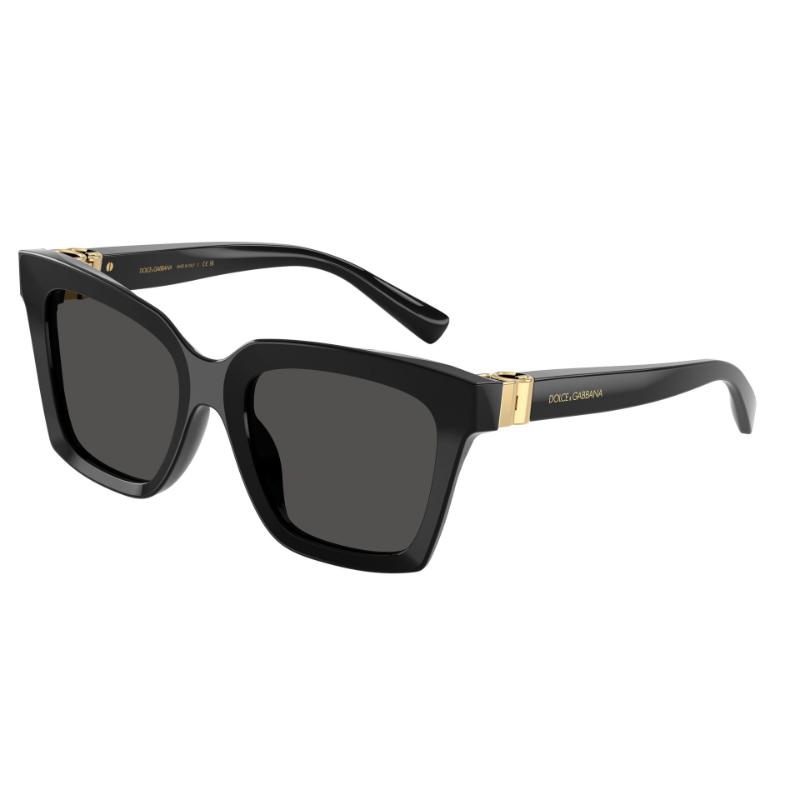 Dolce & Gabbana DG4498 Sunglasses Black Frame with Dark Grey Lens