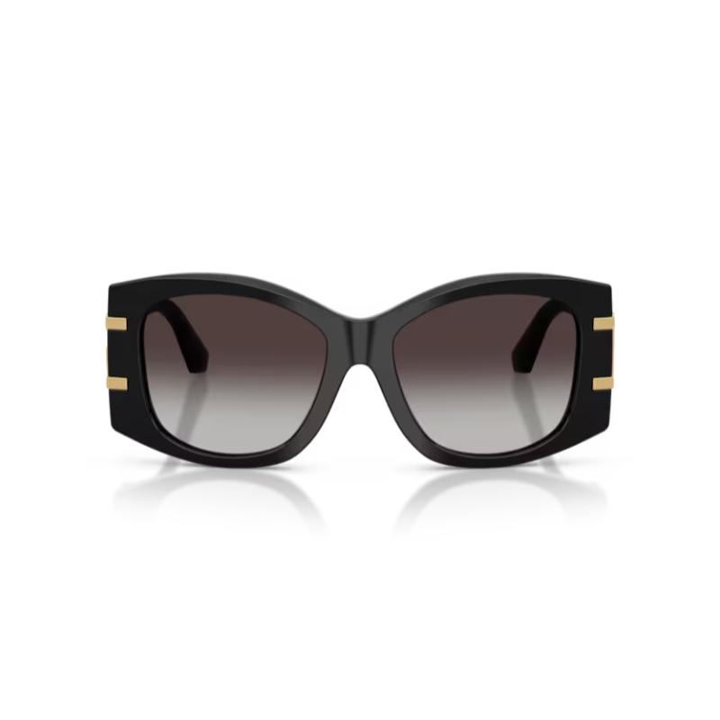 Dolce & Gabbana DG4501 Griffe Sunglasses Black Frame with Gradient Grey Lens
