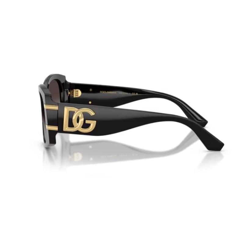 Dolce & Gabbana DG4501 Griffe Sunglasses Black Frame with Gradient Grey Lens