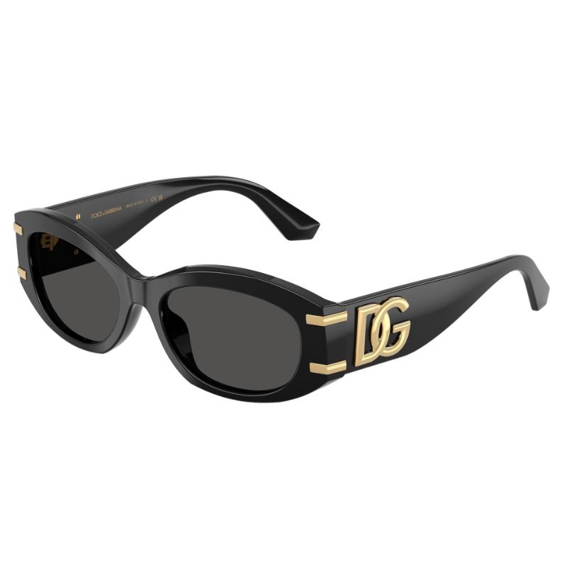 Dolce & Gabbana DG4502 Sunglasses Black Frame with Dark Grey Lens