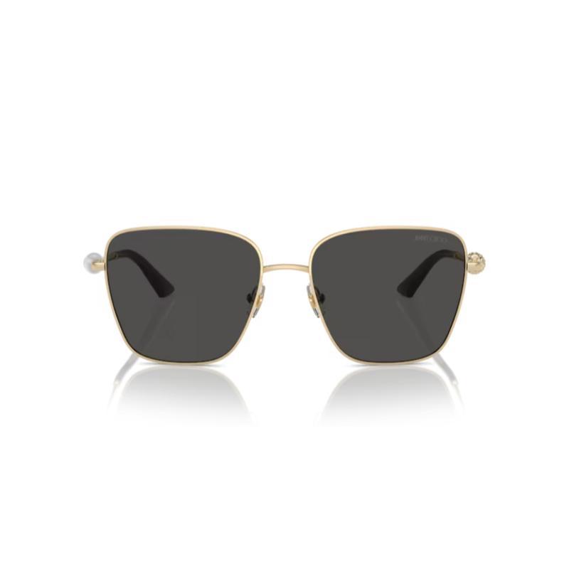 Jimmy Choo JC4005HB Sunglasses Pale Gold Frame with Dark Grey Lens