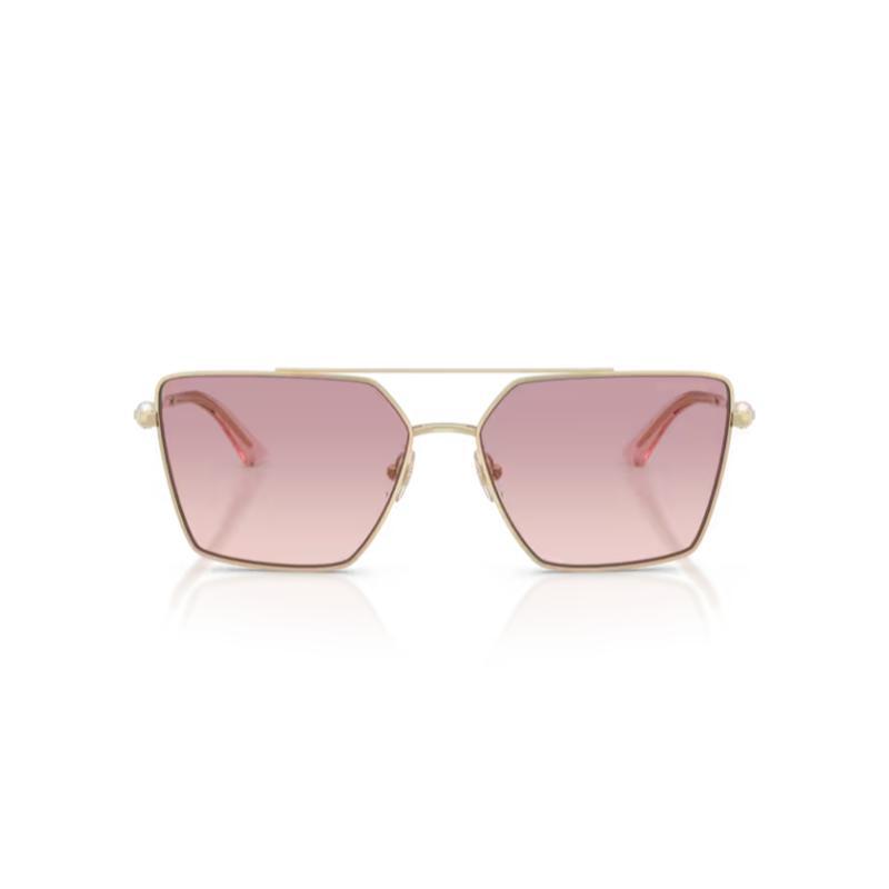 Jimmy Choo JC4016HB Sunglasses Pale Gold Frame with Brown Gradient Dark Violet Lens