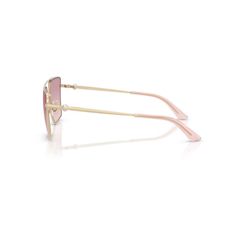 Jimmy Choo JC4016HB Sunglasses Pale Gold Frame with Brown Gradient Dark Violet Lens