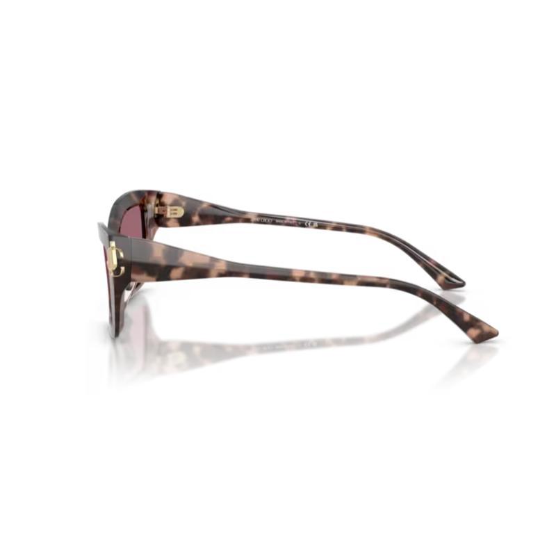 Jimmy Choo JC5011 Sunglasses Pink Havana Frame with Gradient Violet Lens