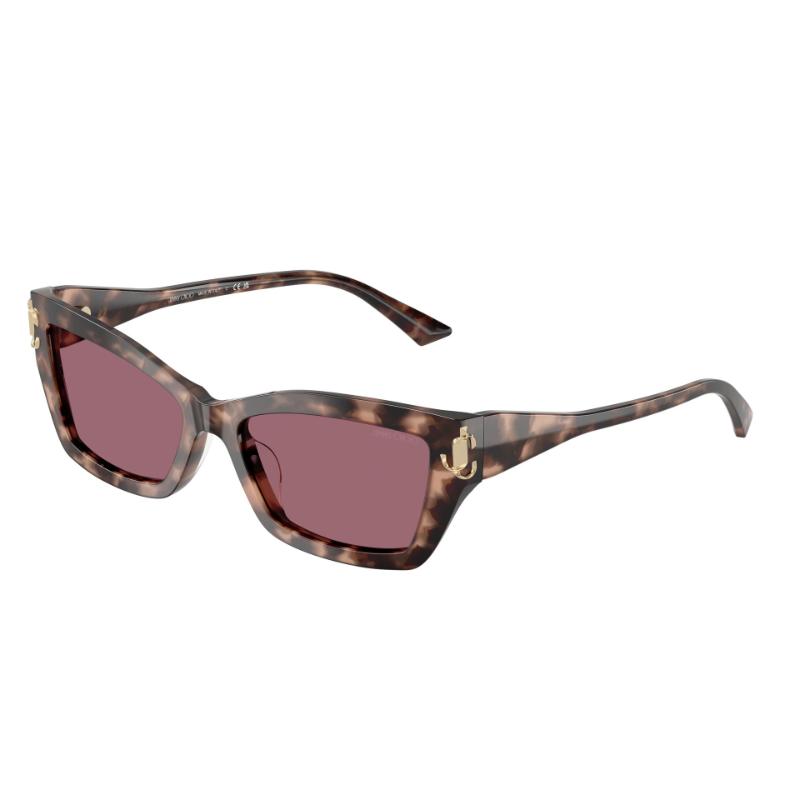 Jimmy Choo JC5011 Sunglasses Pink Havana Frame with Gradient Violet Lens