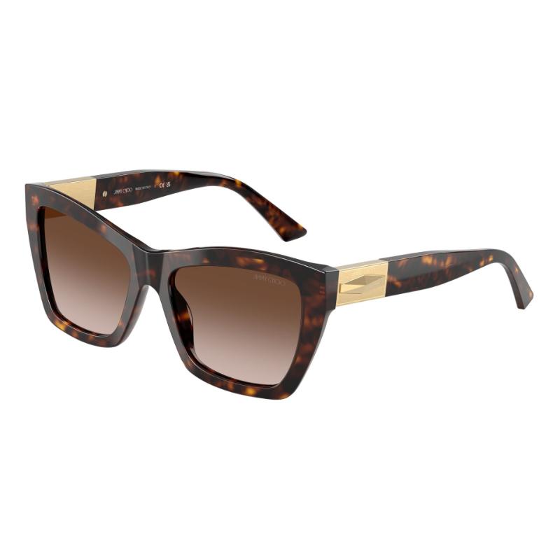 Jimmy Choo JC5031 Sunglasses Havana Frame with Gradient Brown Lens