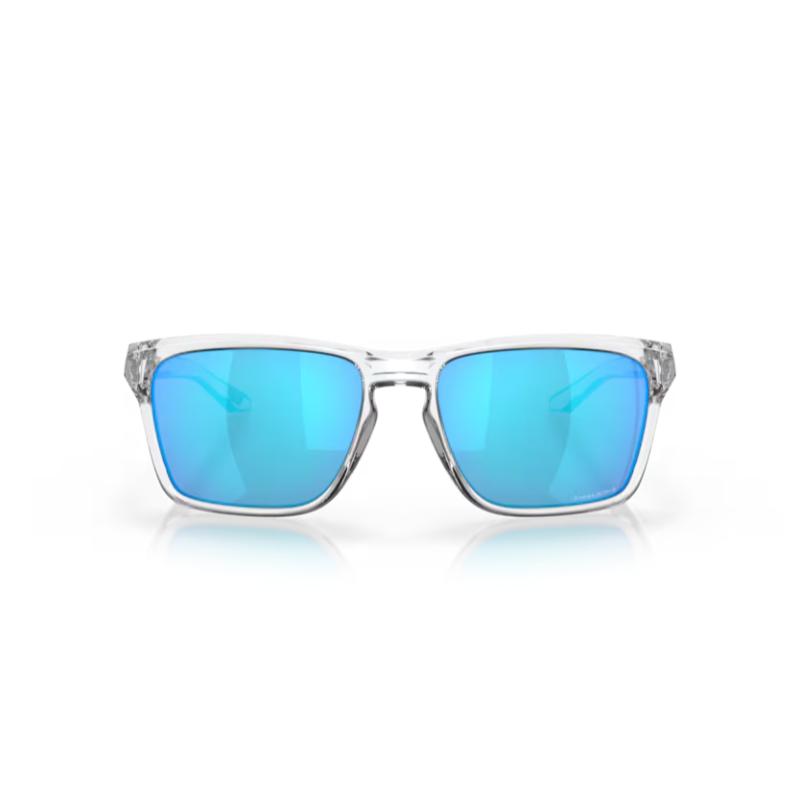 Oakley Sylas Polished Clear Frame Prizm Sapphire Lens