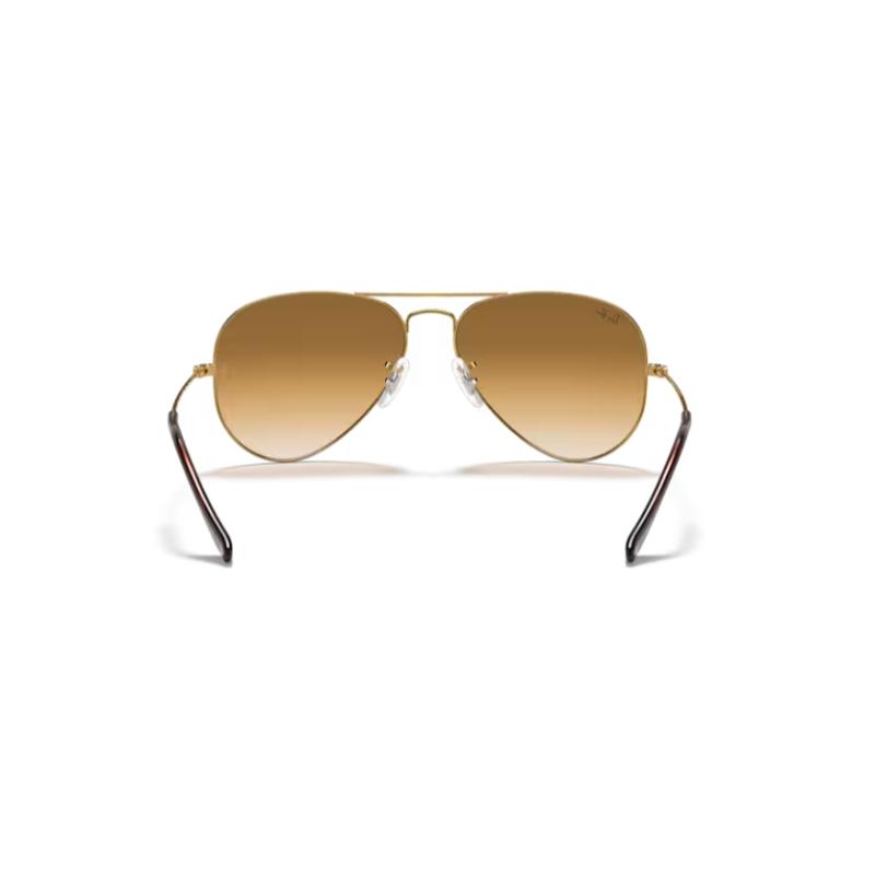 Ray-Ban Aviator Gold Frame Sunglasses with Light Brown Gradient lenses