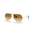 Ray-Ban Aviator Gold Frame Sunglasses with Light Brown Gradient lenses