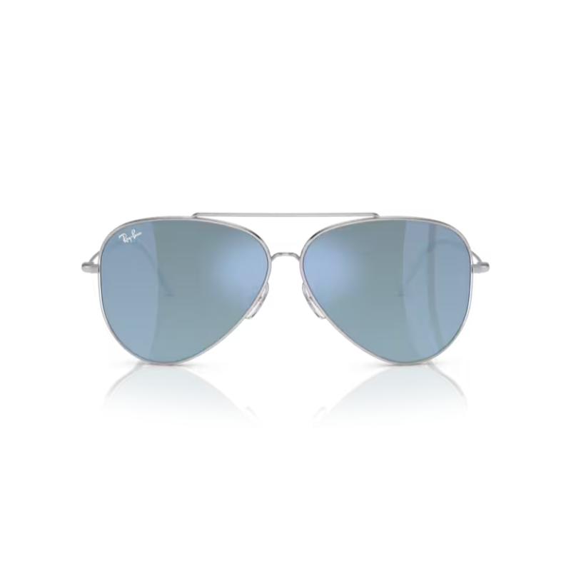 Ray-Ban Aviator Reverse Silver Frame &  Light Blue Lens