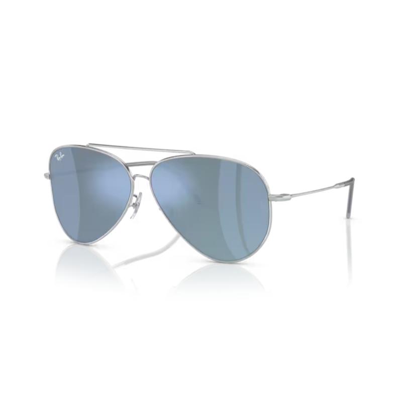 Ray-Ban Aviator Reverse Silver Frame &  Light Blue Lens