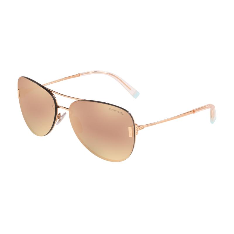 Tiffany & Co TF3066 Rubedo Frame with Grey Mirror Rose Gold Lens