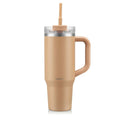 Bodum Travel Mug with Handle & Silicone Straw - Vanilla Latte
