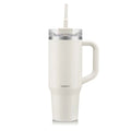 Bodum Travel Mug with Handle & Silicone Straw - White