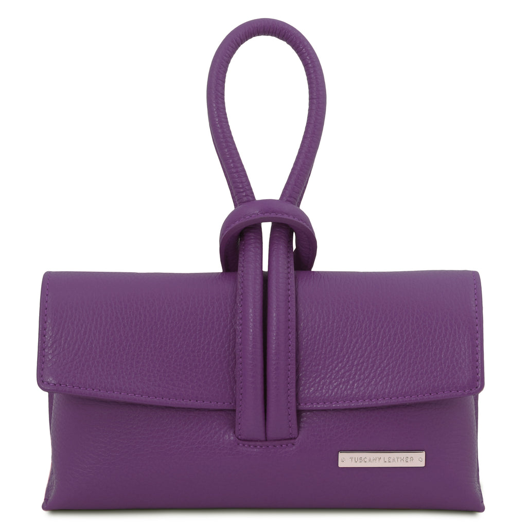 Tuscany Leather TL Clutch Bag Purple