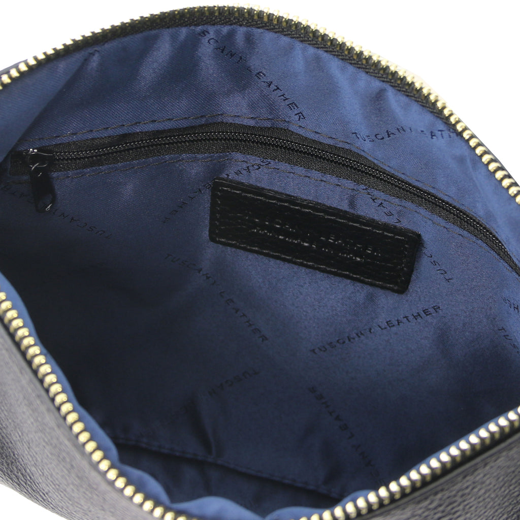 Tuscany Leather Soft Leather Clutch Bag Black