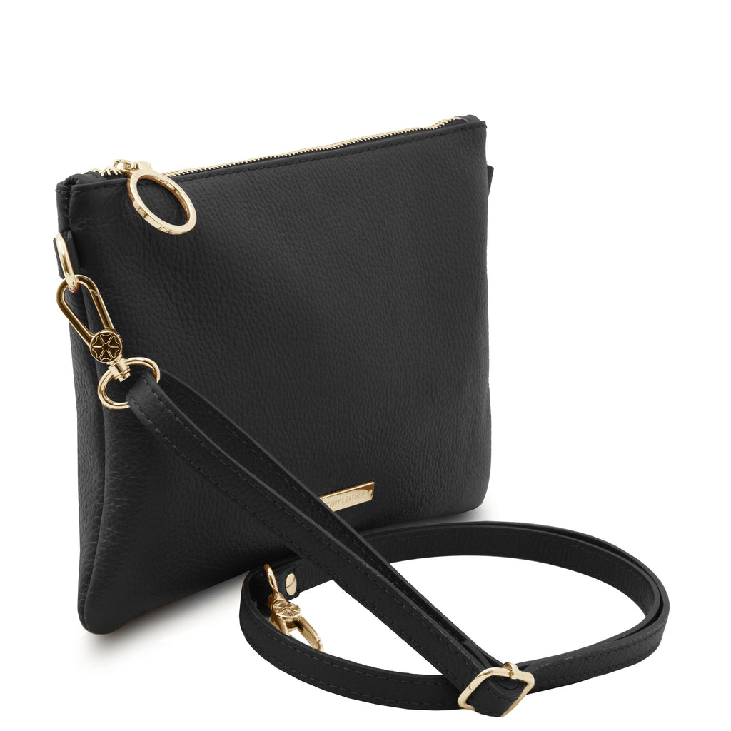 Tuscany Leather Soft Leather Clutch Bag Black