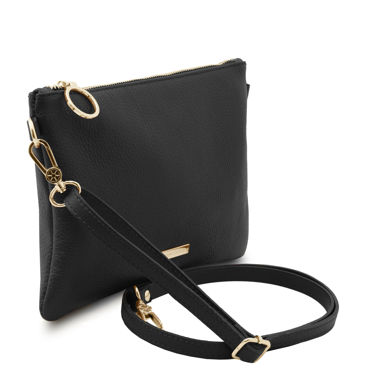 Tuscany Leather Soft Leather Clutch Bag Black