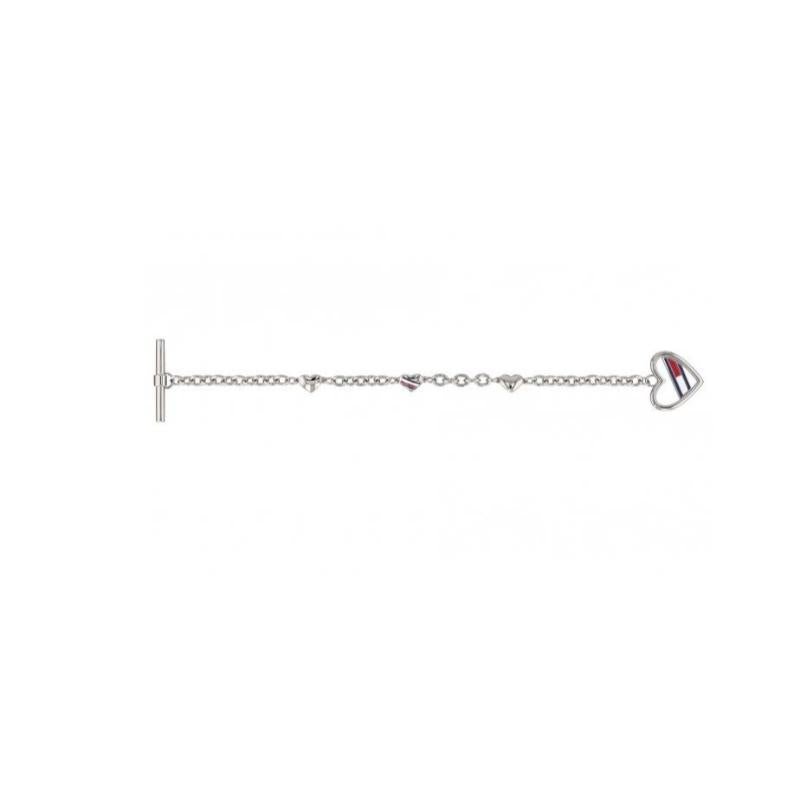 Tommy Hilfiger Silver Tone Open Heart Bracelet