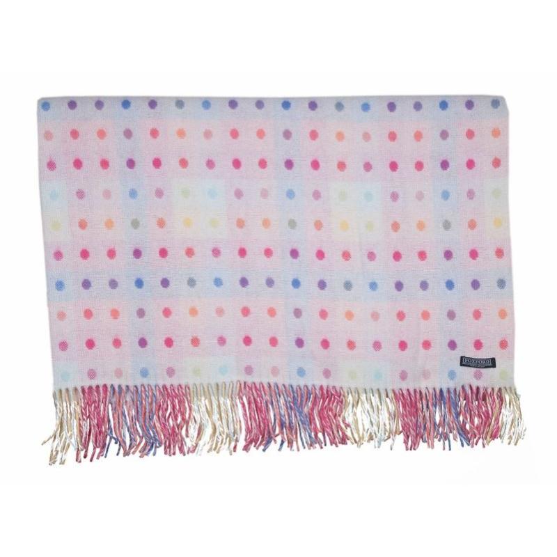 Foxford Brights Multispot Blanket - Grey
