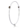 Azuni Simi Three Stone Stacking Bangle Silver