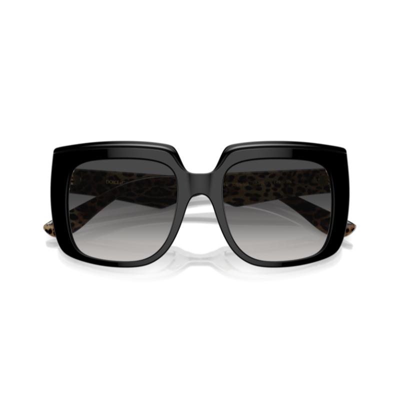 Dolce & Gabanna DG4414 Black on Leo Brown Frame Grey Gradient Lens
