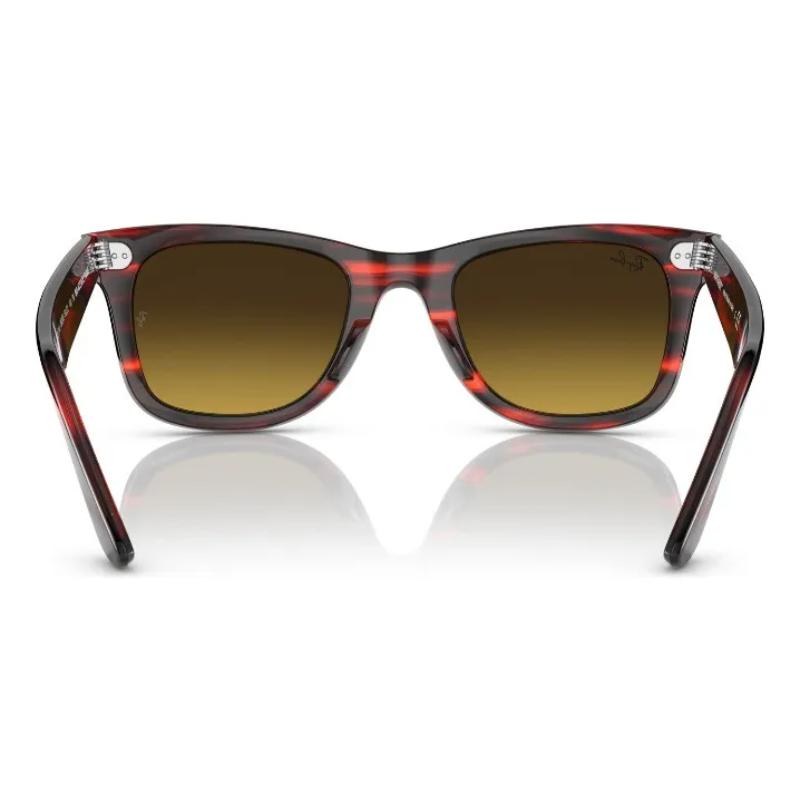 Ray-Ban Wayfarer Striped Red with Brown Gradient