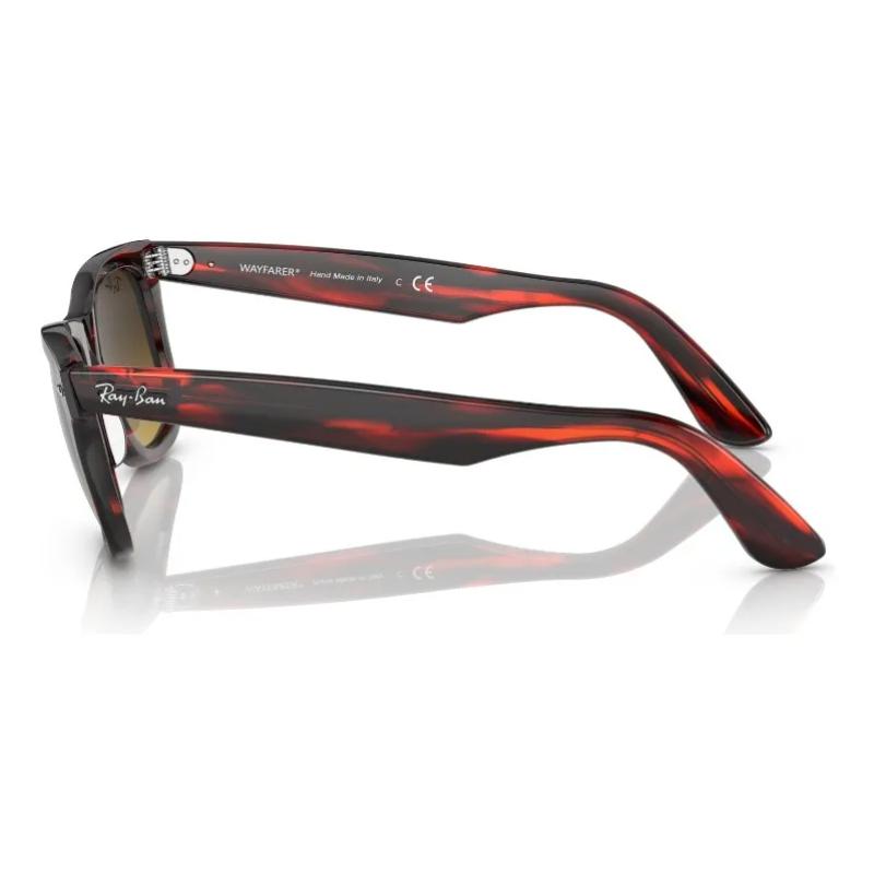 Ray-Ban Wayfarer Striped Red with Brown Gradient
