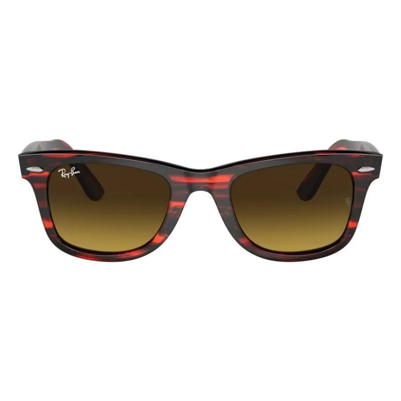Ray-Ban Wayfarer Striped Red with Brown Gradient