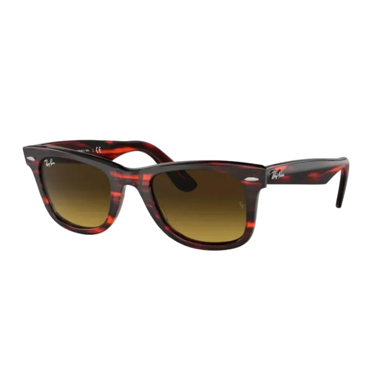 Ray-Ban Wayfarer Striped Red with Brown Gradient