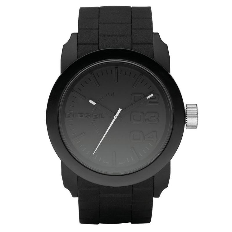 Diesel Double Down Black Silicone Watch