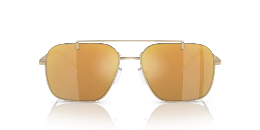 Emporio Armani Shiny Pale Gold Frame with Mirror Lenses