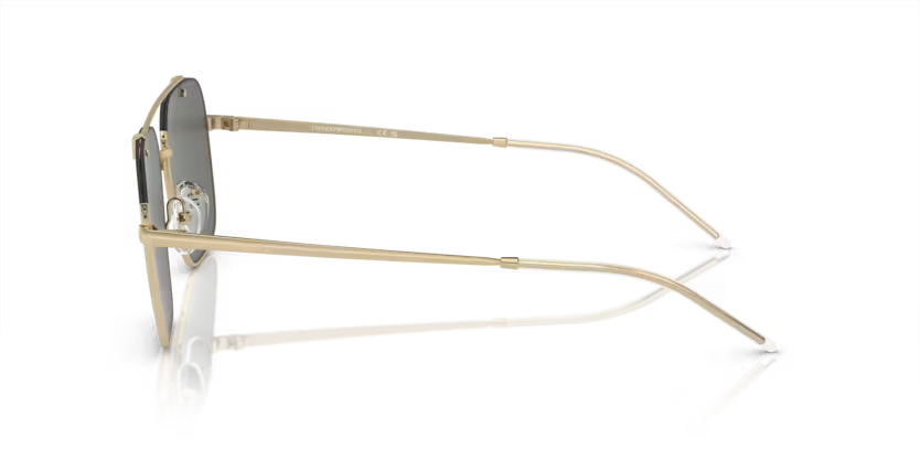 Emporio Armani Shiny Pale Gold Frame with Mirror Lenses