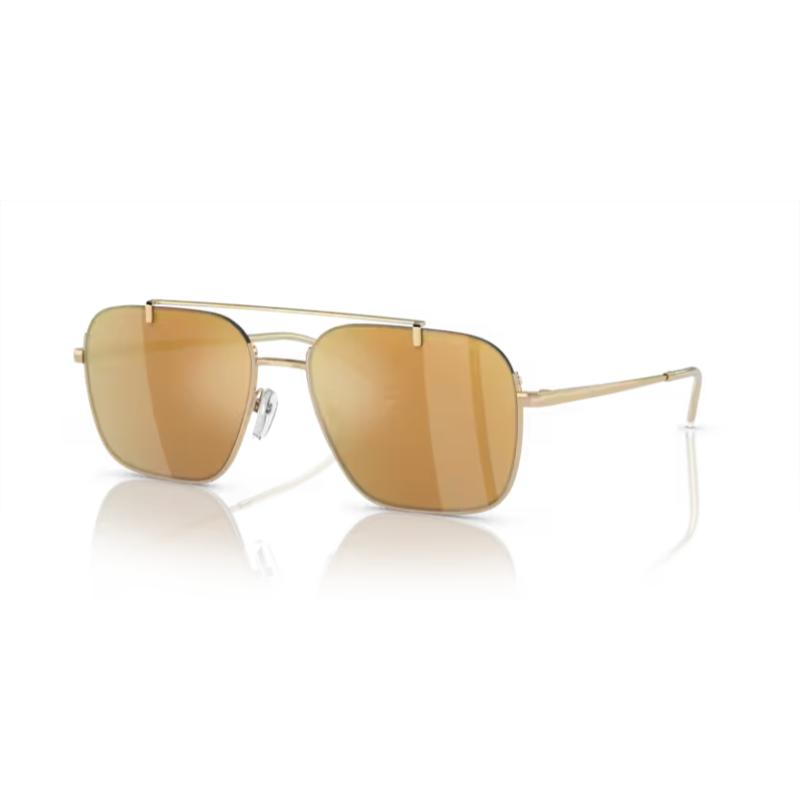 Emporio Armani Shiny Pale Gold Frame with Mirror Lenses