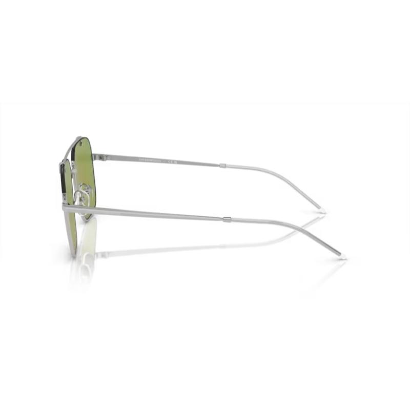 Emporio Armani Shiny Silver Frame with Grey Mirror Violet Lens