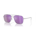 Emporio Armani Shiny Silver Frame with Grey Mirror Violet Lens