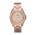 Fossil Riley Multifunction Rose Gold-Tone Stainless Steel Watch