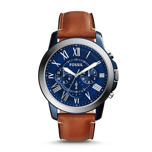 Fossil Grant Chronograph Light Brown Leather Watch