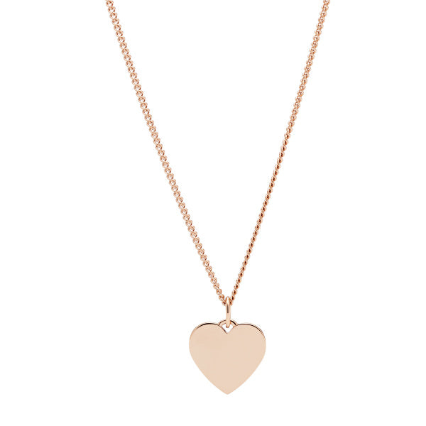 Fossil Heart Rose-Gold-Tone Stainless Steel Necklace