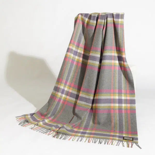 Foxford Fiadh Multi Check Lambswool Throw