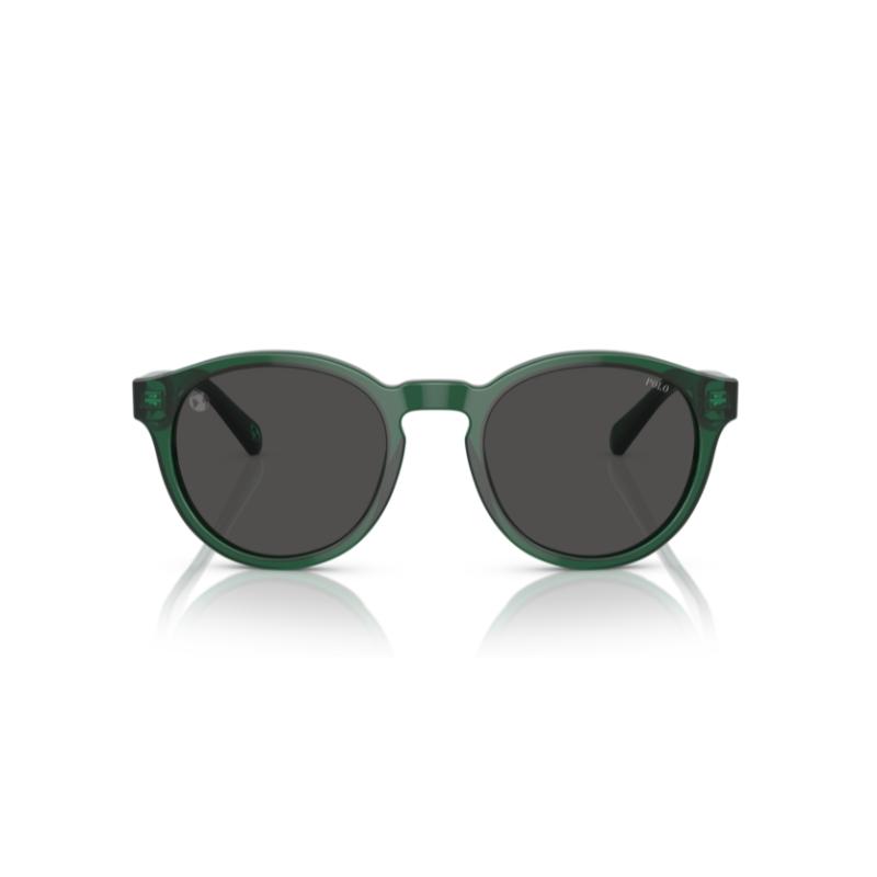 Polo By Ralph Lauren Earth PH4192 Shiny Transp. Green / Dark Grey Sunglasses