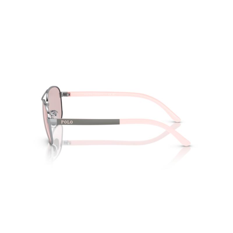 Polo Prep Kids Pilot Sunglasses by Ralph Lauren Shiny Silver / Pink