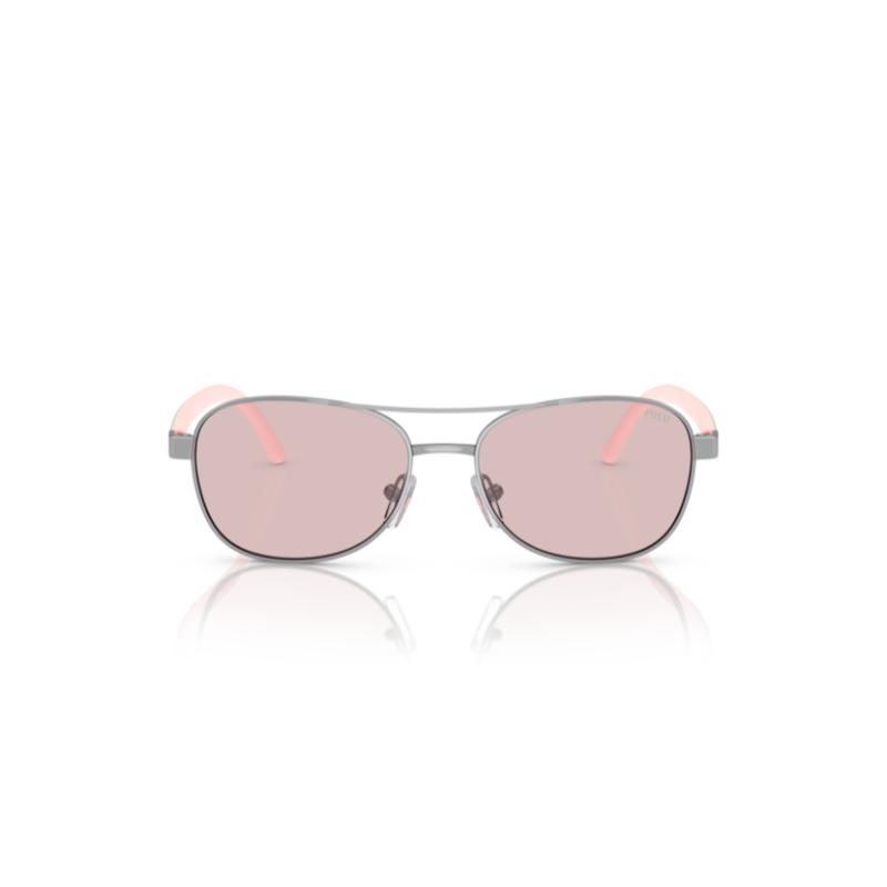 Polo Prep Kids Pilot Sunglasses by Ralph Lauren Shiny Silver / Pink