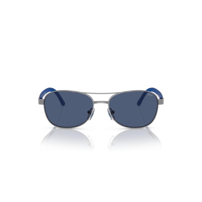 Polo Prep Kids Pilot Sunglasses by Ralph Lauren Shiny Gunmetal / Dark Blue