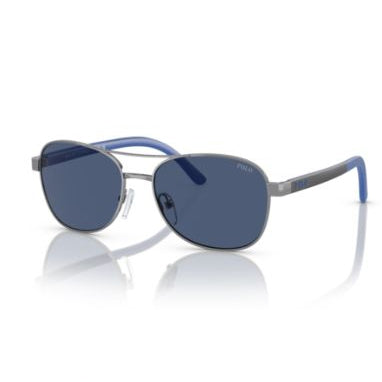 Polo Prep Kids Pilot Sunglasses by Ralph Lauren Shiny Gunmetal / Dark Blue